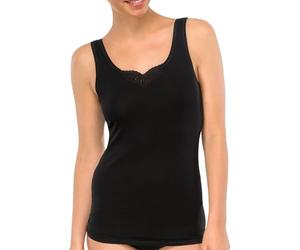 Schiesser - Haut thermique Femme - Trägertop (2er Pack) - Noir (schwarz 000) - FR : 40 (Taille fabricant : 38)
