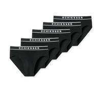 Schiesser Slips homme lot de 5 183212 coton bio 95/5 Noir