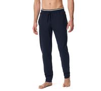 Schiesser Herren Lange Schlafhose mit Bündchen Bio-Baumwolle-Mix + Relax Bas de Pyjama, Bleu Nuit 182183, 50 Hommes