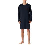 Schiesser Herren Nachthemd Lang-Bigshirt-Sleepshirt-Organic Cotton-Comfort Nightwear Chemise, Bleu Nuit 182901, 64 Hommes