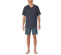 Schiesser Herren Schlafanzug Kurz V-Ausschnitt-Comfort Essentials Ensemble de Pijama, Graphite_181153, 52 Hommes