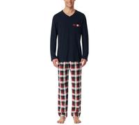 Schiesser Herren Schlafanzug Lang-Nightwear Set Ensemble de Pijama, Bleu Nuit 183166, 56 Hommes