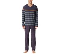 Schiesser Herren Schlafanzug Lang-Nightwear Set Ensemble de Pijama, Graphite_182605, 50 Hommes