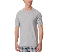 Schiesser Herren Schlafshirt Kurzarm Rundhals Bio-Baumwolle-Mix + Relax Haut de Pijama, Gris chiné_182179, 4XL Hommes