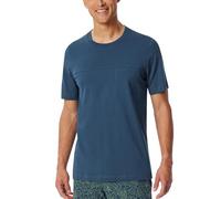 Schiesser Herren Schlafshirt Kurzarm Rundhals-Mix + Relax Haut de Pijama, Indigo_182599, 56 Hommes