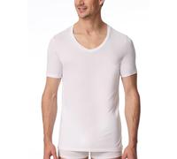 Schiesser Herren T-Shirt V-Ausschnitt-Premium Modal Tricot, Blanc 181531, L Hommes