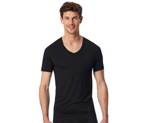 Schiesser Herren T-Shirt V-Ausschnitt-Premium Modal Tricot, Noir_181531, XXL Hommes