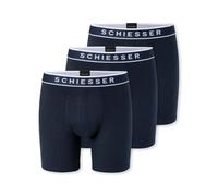 Schiesser Homme Lot de 3 Boxers Longs - Jambe Longue - Moulant - Coton - 95/5 Multipacks