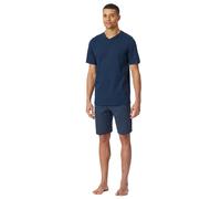 Schiesser Homme Pyjama, Court - Décontracté Essentials, Col En V, Baumwol