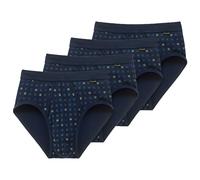 Schiesser Homme Slip 4 Paquet - Sportif, Essentials Finement Côtelé, Karo-Print,