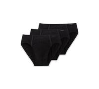 Schiesser Slip Supermini – sous-vêtements mémoires, Noir, Lot de 3, Taille Large, Homme