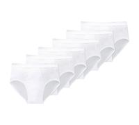 Schiesser Homme Slip de Sport - Feinripp, Doppelripp, Basic, 2 4 6 8 Lot , Blanc