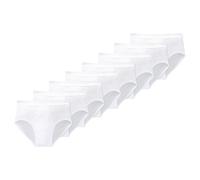 Schiesser Homme Slip de Sport - Feinripp, Doppelripp, Basic, 2 4 6 8 Lot , Blanc