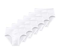 Schiesser Homme Slip de Sport - Feinripp, Doppelripp, Basic, 2 4 6 8 Lot , Blanc