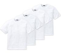 SCHIESSER Hommes American T-Shirt 4er Pack - 1/2 Manches, Maillot de corps, Col rond Blanc XL