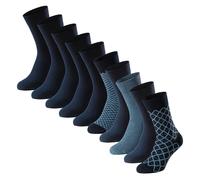 Schiesser Hommes Chaussettes,10er Paquet - " Bluebird ",Mélange de Coton,Uni /