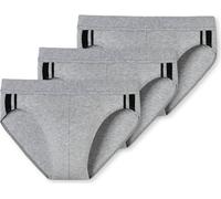 SCHIESSER Hommes Lot de 3 slips - Rio Slip 95/5, Coton Stretch, rayures latérales Gris S
