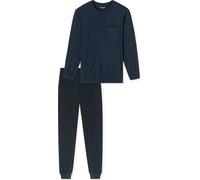 Schiesser Hommes Pyjama long 56 bleu foncé pièce