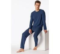 Schiesser Hommes Pyjama long bleu nuit 50