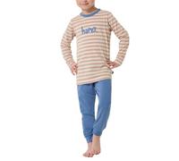 Schiesser Jungen Schlafanzug Lang-Natural Love Ensemble de Pijama, Crema_182566, 128 cm Garçon