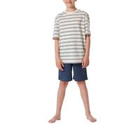 Schiesser Jungen Schlafanzug Set Kurz-100% Organic Bio Baumwolle-Größe 140 BIS 176 Ensemble de Pijama, Crema_182650, 140 cm Garçon