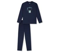 Schiesser Jungen Schlafanzug Set Lang-100% Organic Bio Baumwolle-Größe 140 BIS Ensemble de Pijama, Bleu foncé_181992, 176 Garçon