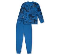 Schiesser Jungen Schlafanzug Set Lang-100% Organic Bio Baumwolle-Größe 140 BIS Ensemble de Pijama, Bleu_183150, 176 Garçon