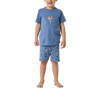 Schiesser Jungen Schlafanzug Set Pyjama Kurz-100% Organic Bio Baumwolle-Größe 92 BIS 140 Ensemble de Pijama, Bleu Jeans 181067, 128 cm Garçon