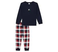 Schiesser Jungen Schlafanzug Set Pyjama Lang-100% Organic Bio Baumwolle-Größe 92 BIS Ensemble de Pijama, Bleu Nuit_183207, 140 Garçon