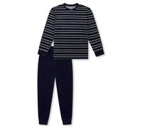 Schiesser Jungen Schlafanzug Set Pyjama Warme Qualitäten Frottee-Fleece-Interlock-Größe 140 BIS 176 Ensemble de Pijama, Bleu foncé 183155, 152 Garçon