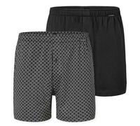 Schiesser Lot De 2 Boxershorts Homme Jersey En Coton Casual, Noir