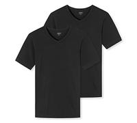 Schiesser Lot de 2 débardeurs avec épaules Plus Larges et col en V - Coton sous-vêtement, Noir, XXL Homme