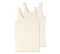 Schiesser Lot de 2 Hauts à Bretelles sous-vêtement, crème, XXL Femme