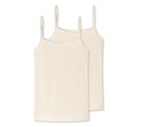 Schiesser Lot de 2 Hauts spagh sous-vêtement, crème, L Femme