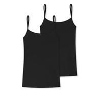 Schiesser Lot de 2 Hauts spagh sous-vêtement, Noir, M Femme