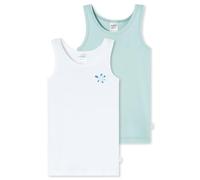 Schiesser Lot de 2 Maillots de Corps pour Fille - Côtes Fines - 100% Coton Biologique - Taille 92 à 140, Assorti 5_181797, 128