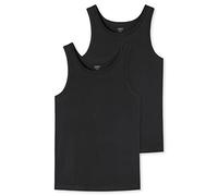 Schiesser Lot de 2 Maillots de Corps sans Manches en Coton sous-vêtement, Noir, XXL Homme