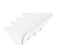 Schiesser Lot de 2 mini slips en coton bio pour femme - 95/5 Organic, 4 x blanc., 36