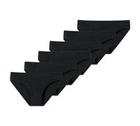 Schiesser Lot de 3 slips pour fille - Coton biologique 95/5, 6 x noir., 12 ans