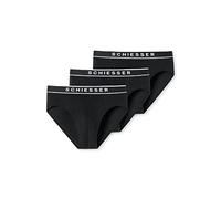 Schiesser Slip 95/5 Organic – Lot de 3 opaques noirs Taille XL Homme