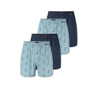 Schiesser Lot de 4 boxers pour homme, Boxer bleu foncé, turquoise, XL