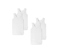 Schiesser Lot de 4 chemises 0/0 pour garçon, 1 maillot de corps Allday Basic blanc, 116
