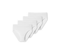 Schiesser Lot de 4 Culottes Taille Basse pour Femme, Blanc, Taille 46