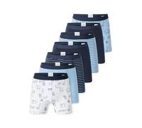 Schiesser Lot de 7 boxers 955 pour garçon, 7 boxers 955 bleu clair, bleu foncé, blanc, 128