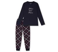 Schiesser Mädchen Schlafanzug Set Pyjama Lang-100% Organic Bio Baumwolle-Größe 140 BIS 176 Ensemble de Pijama, Bleu Nuit 183035, 164 Fille