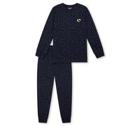 Schiesser Mädchen Schlafanzug Set Pyjama Lang-100% Organic Bio Baumwolle-Größe 140 BIS Ensemble de Pijama, Bleu Nuit 183204, 176 Fille