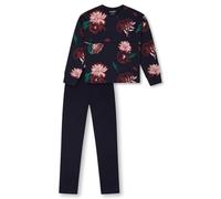 Schiesser Mädchen Schlafanzug Set Pyjama Warme Qualitäten Frottee-Fleece-Sweat-Größe 140 BIS 176 Ensemble de Pijama, Bleu Nuit 183038, Fille