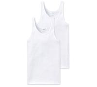 SCHIESSER Maillot de Corps Homme - uni,Paquet de 2,Jacke 0/0 Arm (2er Pack) XL