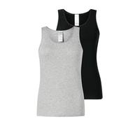 SCHIESSER Maillot de corps ' Modern Multipacks ' gris chiné / noir, Taille M
