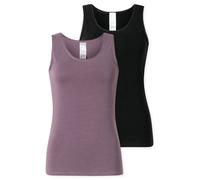 SCHIESSER Maillot de corps ' Modern Multipacks ' violet / noir, Taille XL